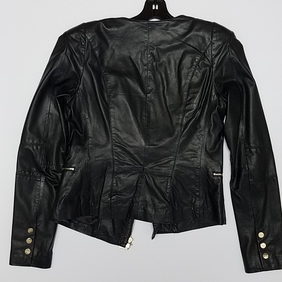 Guess Marciano Leather Jacket Size M Women's Moto - Picture 4 of 8